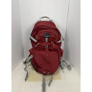 Osprey Manta 28 Airspeed Hydraulics Backpack Red Ripstop Hiking Pack Fair Condit